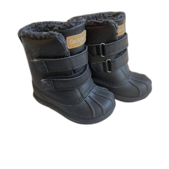Toddler Black Denver Winter Boots - Cat & Jack Size 6 NWT - Picture 6 of 8